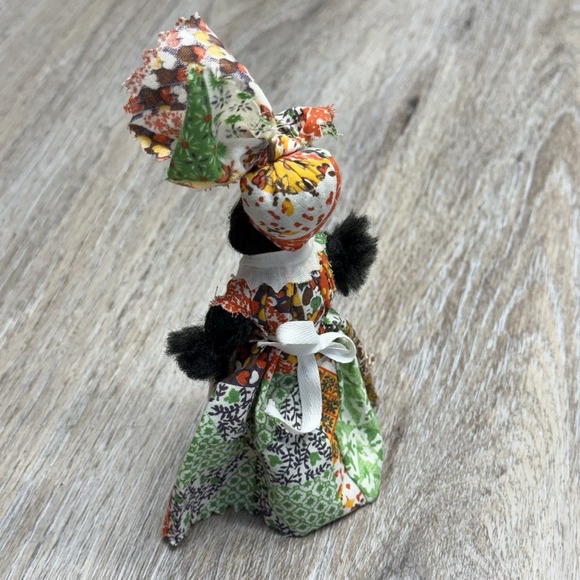 Vintage Black Southern Plantation Bell Doll 1960s-1970s Rosedown Louisiana 7" - Picture 7 of 11